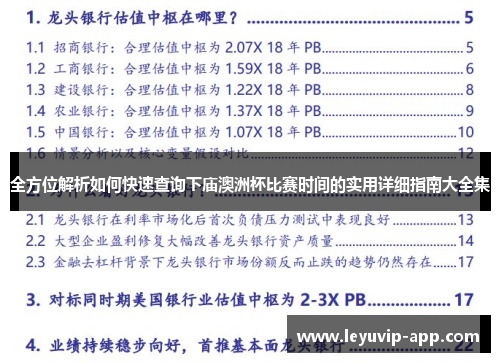 全方位解析如何快速查询下庙澳洲杯比赛时间的实用详细指南大全集