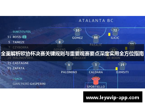 全面解析欧协杯决赛关键规则与重要观赛要点深度实用全方位指南